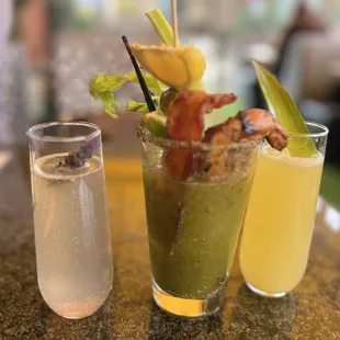 Lavender Mimosa, Green Monster, Mimosa