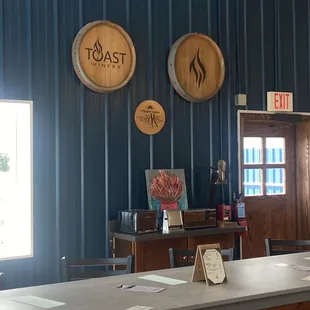 Spacious tasting area