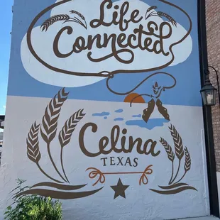 Beautiful mural on the side of the building