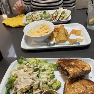 Brisket Taco's Pimiento Cheese Dip, and Brisket patty melt.