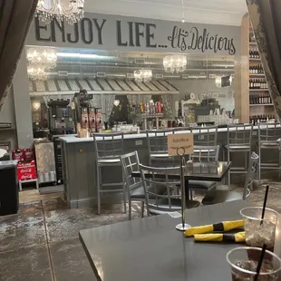 Bar view from our booth