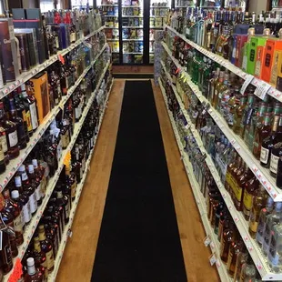 a liquor aisle