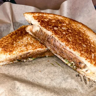 Barbacoa Melt Grilled Cheese