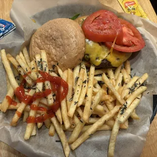 Classic Burger with Truffle Fries