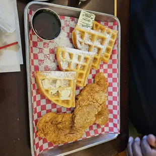 Chicken and waffles