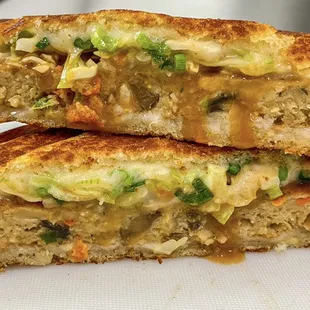 Fresh toasted Bombay Veggie Jaffle