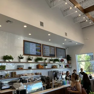 the interior of a coffee shop