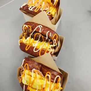 Delicious grilled drop toast sandwiches