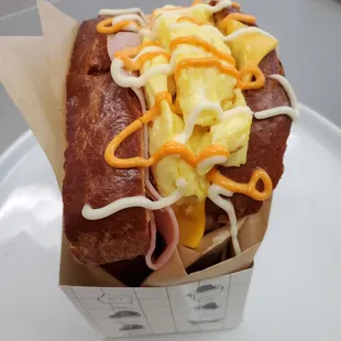 Egg drop grilled toasty sandwich