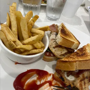 Chicken sandwich on sourdough