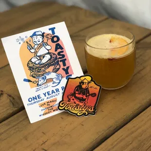 a cup of coffee and a menu