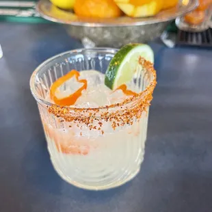 Peach habanero margarita