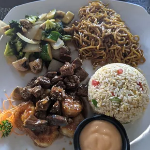 Filet and shrimp hibachi