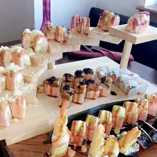 interior, sushi and sashimi