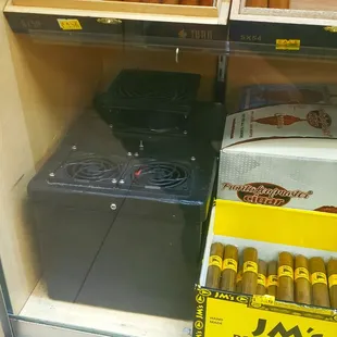 Cigars are properly humidified! Very nice to see.