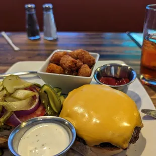 All American Burger &amp; Tots...really good!