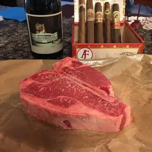 Hubby's Bday present complete with the excellent cigars hand picked by the gentleman at Tobacco World!