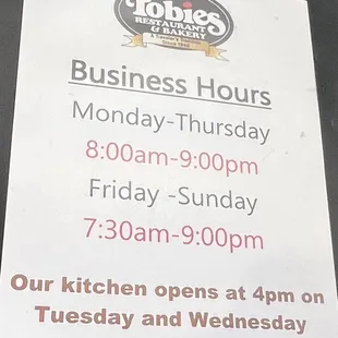 Business Hours