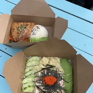 Salmon box and crab  box
