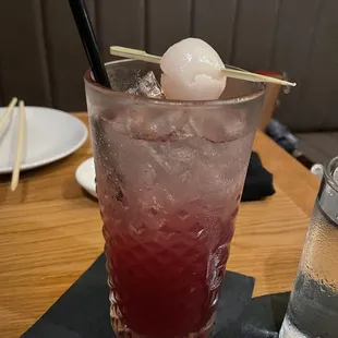 Lavender lychee non-alcoholic drink