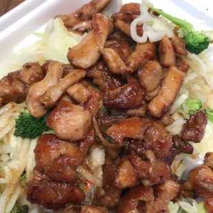 Chicken teriyaki with veg- no noodles