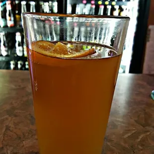 Having a Blue Moon and some delicious wings. :)