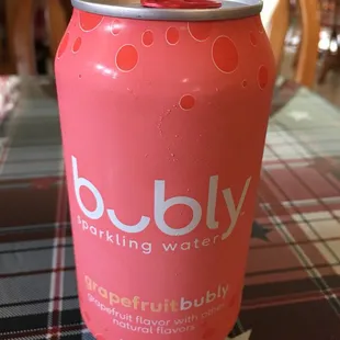 a can of bubble sparkling water