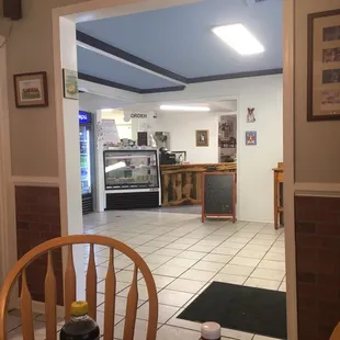 the kitchen and dining area