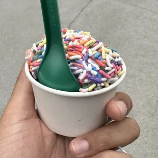 Ube with rainbow sprinkles!!