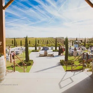 A wedding being set up at Toca Madera Winery!