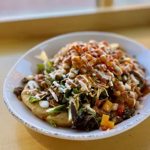 Ground Bison Indian tacos