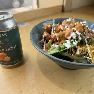 My cousin enjoyed her drink and bowl!