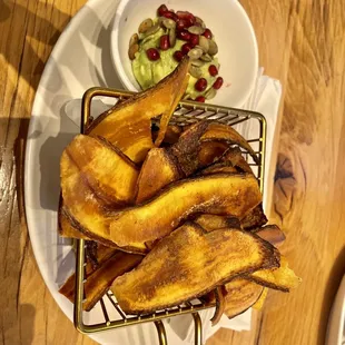 Guacamole and Plantain Chips