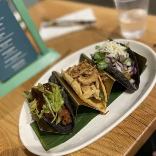 3 VEGAN TACO SAMPLER