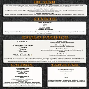 tocayo mexican grill &amp; cantina menu page 3