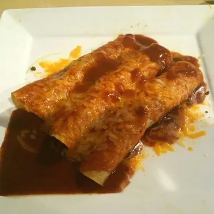 Best red Chile ever. Beef enchiladas.
