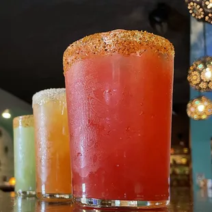 a variety of drinks