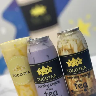 three different flavors of tea
