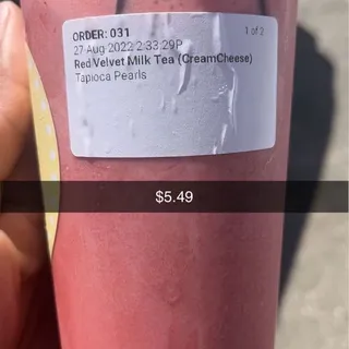 Red Velvet Milk Tea