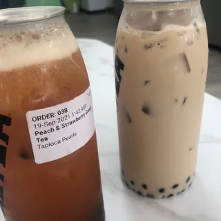 Peach and Strawberry Green Tea