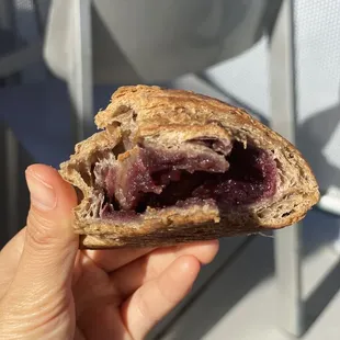 Vegan elderberry croissant