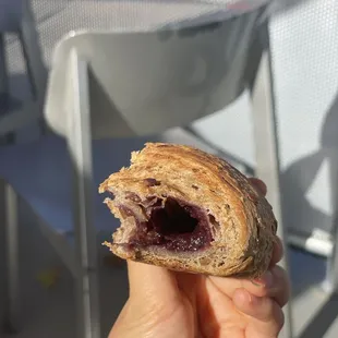 Vegan elderberry croissant