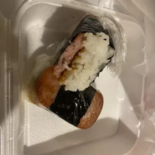 10/30/20. - Spam Musubi slways pretty tasty but Tonight it was Really delicious and made up for mac salad taste lacking