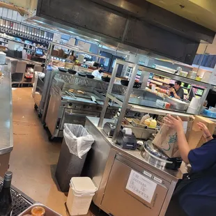 a woman preparing food