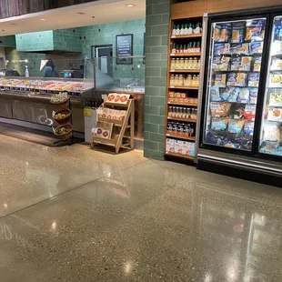 Frozen food and seafood counter