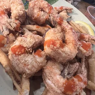 Fried shrimp plate