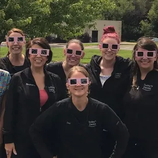 Today&apos;s Dental Tranquility Park team viewing the solar eclipse