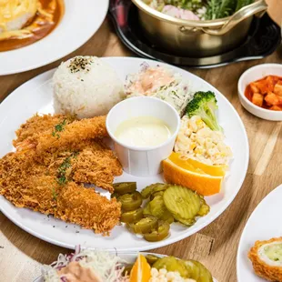 Fish and shrimp cutlet