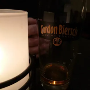 Hard to read, but the name of the beer is on the glass!