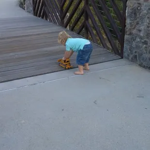 Crossing the bridge!